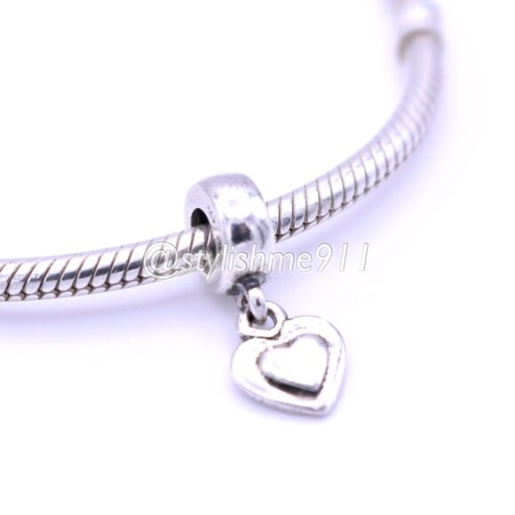 Authentic PANDORA Silver Heart Dangle - 790373 - Picture 3 of 9